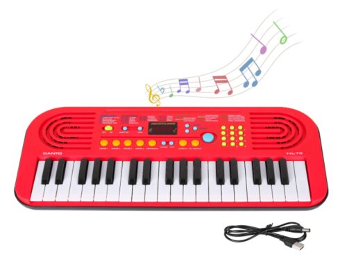 this is an image of a 37-key electronic piano keyboard for kids. 