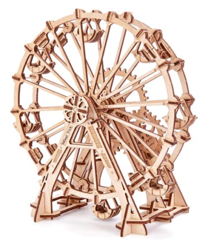 this is an image of a 3D wooden ferris wheel puzzle for kids and teens. 