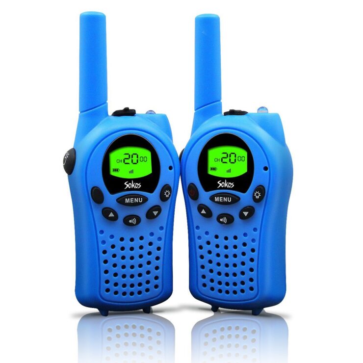 a pair of walkie talkie in blue color for boys
