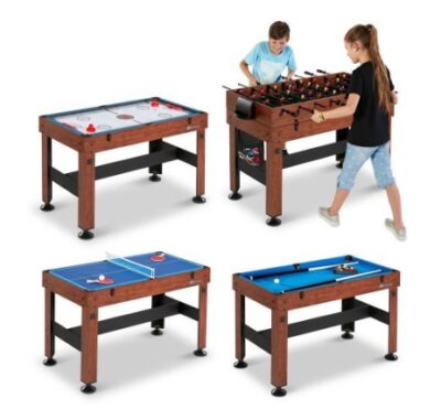 this is an image of a 4-in-1 entertainment game table for kids. 