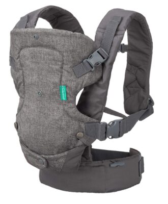 this is an image of a grey 4 in 1 convertible carrier for babies. 