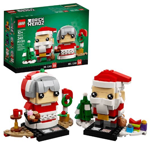 LEGO BrickHeadz Mr. & Mrs. Claus 40274 Building Kit (341 Pieces)