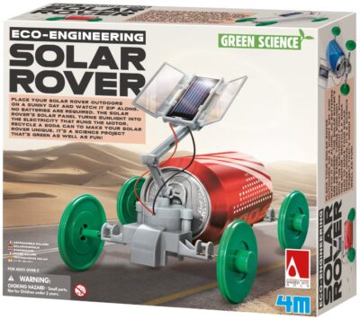 This is an image of teen's 4M green science solar rover kit DIY