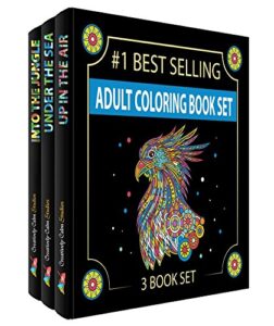 adult coloring book pack of 3 