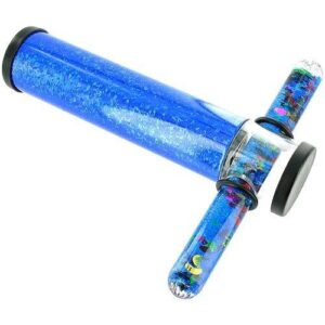 blue glitter kaleidoscope toy