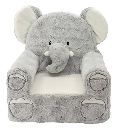Sweet Seats Adorable Elephant Children's Chair Ideal for Children Ages 2 and up, Machine Washable Removable Cover