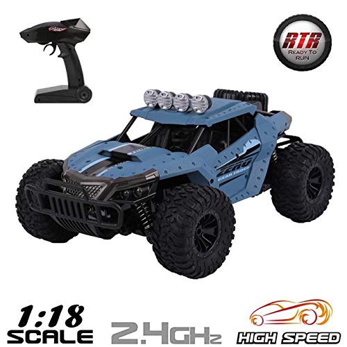 Remote Control Car RC Car 1/18 Scale 2.4Ghz 25km/h Fast Race Radio Controlled Monster Truck Electric Vehicle RTR Rock Crawlers Off Road Rock Climbing Car All Terrain RC Buggy Toy Car for Kids & Adults