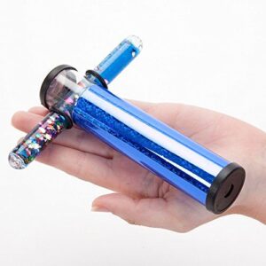 blue kaleidoscope on a hand