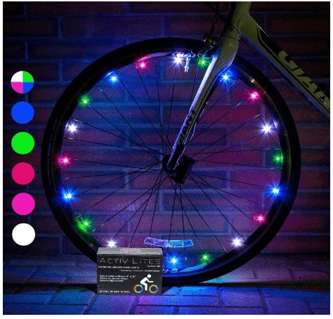 Activ Life LED Bike Wheel Lights with Batteries Included! Get 100% Brighter and Visible from All Angles for Ultimate Safety & Style (1 Tire Pack)