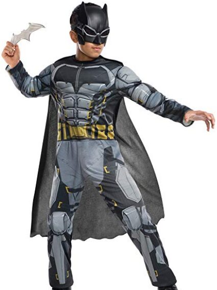 This is an image of a child dressed up as batman