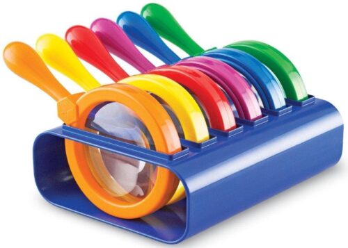 this is an image of a 6 jumbo magnifiers for kids ages 3 and up. 