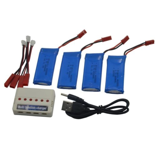 Blomiky 4pcs 800mAh Battery and Charger