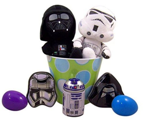 Disney's Star Wars Easter Basket with Plush Toys Lollipop Rings and Candy Containers