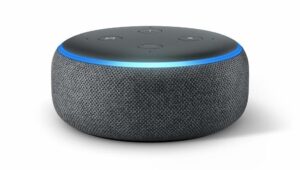 echo dot smart speaker in black