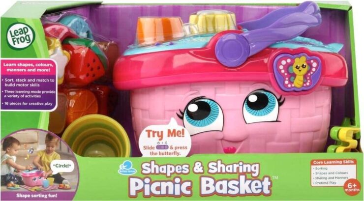 image of LeapFrog shapes and sharing picnic basket in a box.