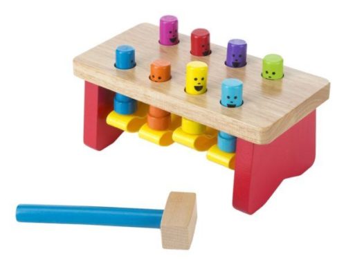 toddlers wooden stick with mallet