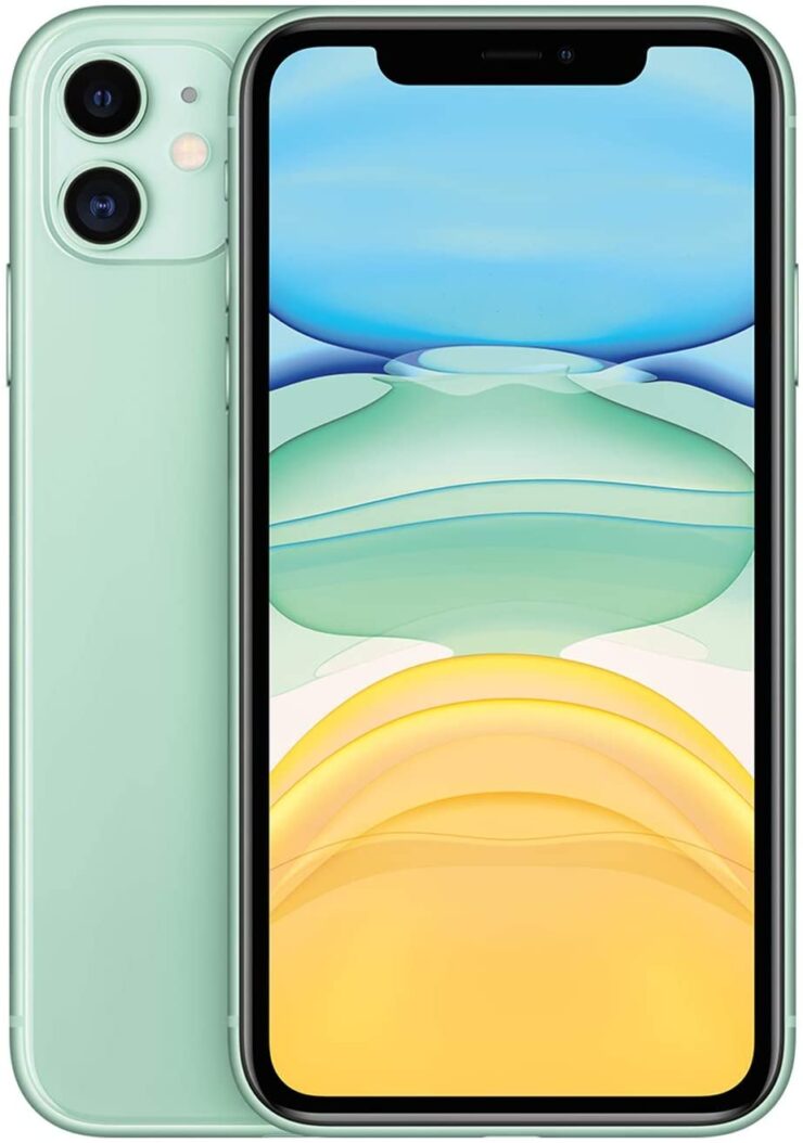image of an Apple iPhone 11 in color green