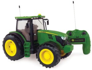 this is an image of a john deere tractor rc toy