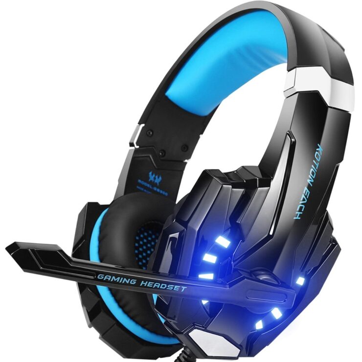 Black and Blue gaming headset