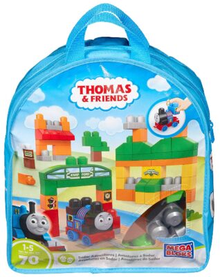  this is an image of a 70-piece Thomas & Friends adventure building bag.