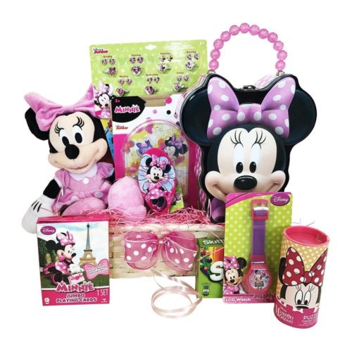 Minnie Or Mickey themed Christmas Gift Basket for Girls and Boys 