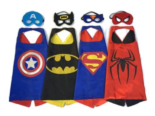 4 superhero kids costumes
