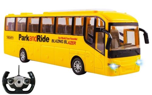 yellow RC bus toy 