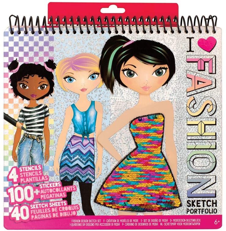 image of a fashion sketch book for girls