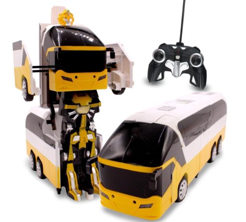transforming rc toy robot & bus 