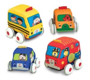 4 soft car toys