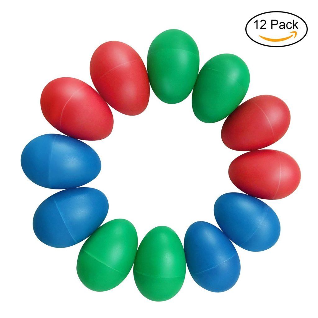 These egg shakers made of high quality plastic, non-toxic tasteless, lightweight and durable, will give little ones hours of fun and encourage toddlers musical activities The musical eggs ideal for secondary pupils or primary pupils, toddler clubs, church groups, percussion ensembles. And children can pick their favorite color and play along with friends or classmates when learning about music Kids shakers are a fun and easy way to learn about the foundations of rhythm and can be played alone or with other percussion instruments like bongos, or congas. Play along with your favourite tunes or just shake your own fun rhythm These chicken egg shaker are perfect for an early learning toy, toddler rhythm work, or classroom music. And also a great Easter gift for baby. They are suitable for children ages 3 & up Set of 12 music egg shakers, our egg shaker set include red, blue, green colored shakers. They create crystal clear shaker sounds that may be paired with any other instrument. These plastic egg shakers are fun to play at home and are useful in classroom music settings