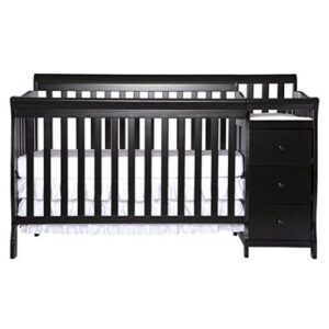 black convertible crib with changer
