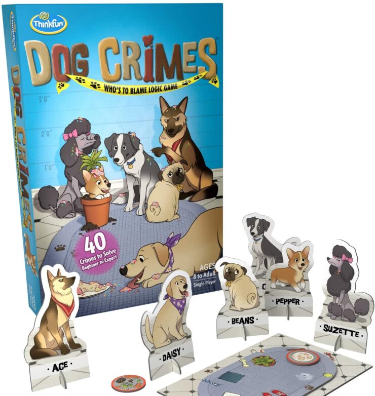 Dog Crimes Logic game set for girls and boys ages 8+