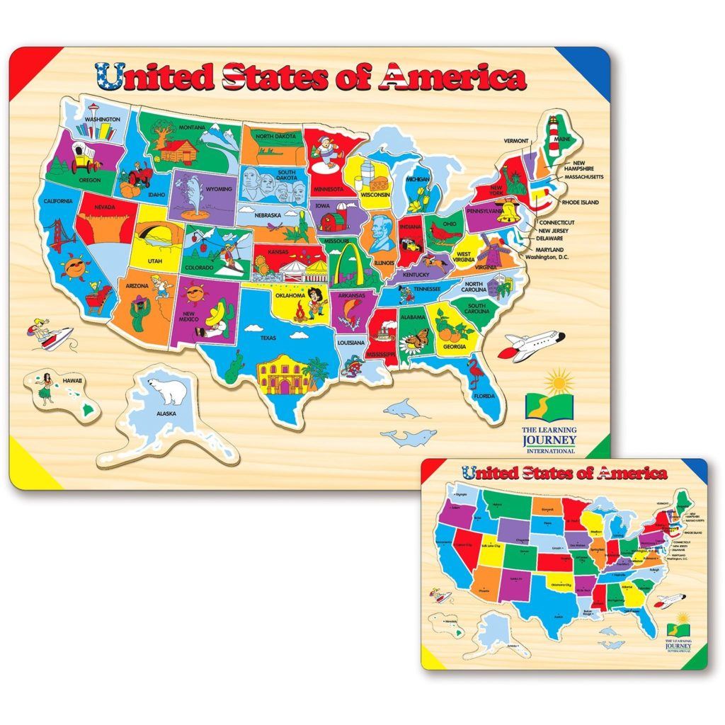 Learn USA Map Puzzle for kids 