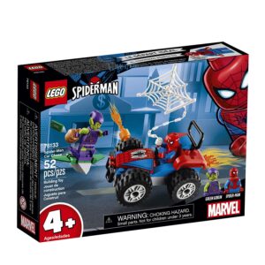 This is an image of Lego Marvel Spider-Man Car Chase game box.