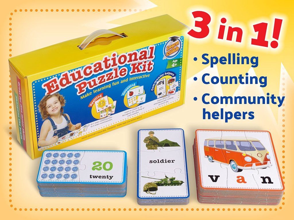 3 in 1 educational puzzles for kids toy gift set