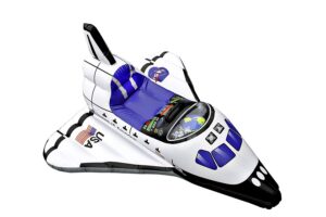 This is an image of a shuttle-shaped inflatable toy