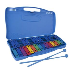 colored glockenspiel in carry case