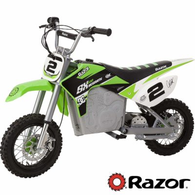 This is an image of a green motocross bike. 