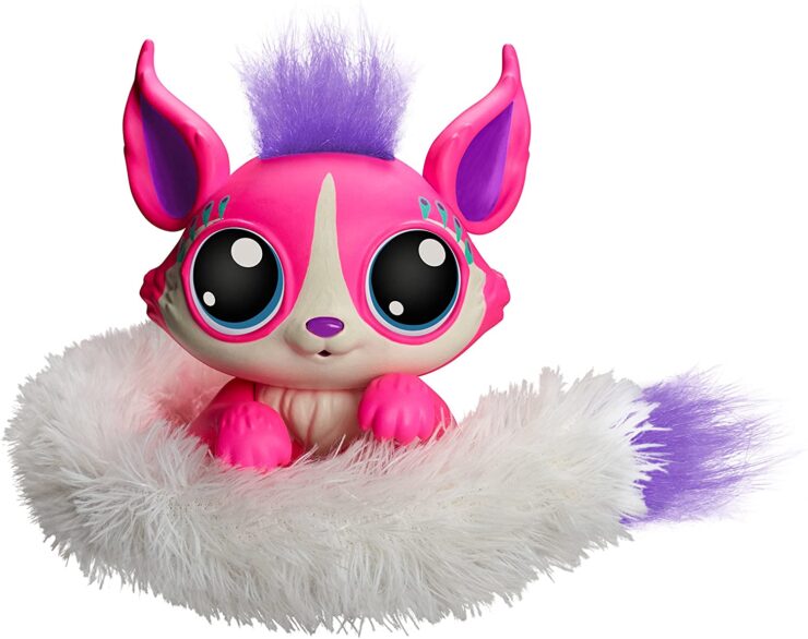 an adorable LIl' Gleemerz toy in bright pink with white furry tail for girls