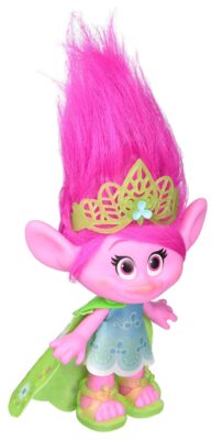 this is an image of a 9-inch Poppy troll doll figure.