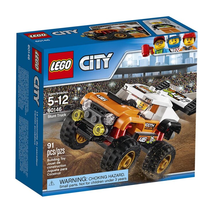 image of Lego city stunt truck set in a box for boys