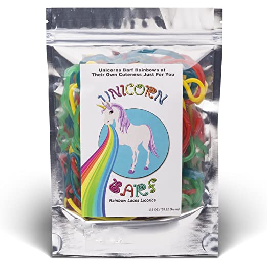 Unicorn Barf - Rainbow Lace Licorice - Christmas - Funny Unique Gag Gifts - Birthday Girl, Boy Gift