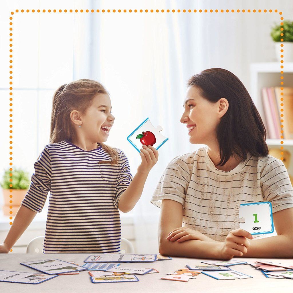 mother and daughter playing with 3-in-1 Educational Puzzles for Kids Toys Gift Set
