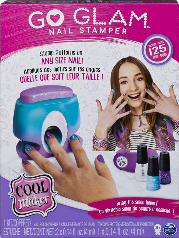 Go Glam nail stamper box kit for girls.