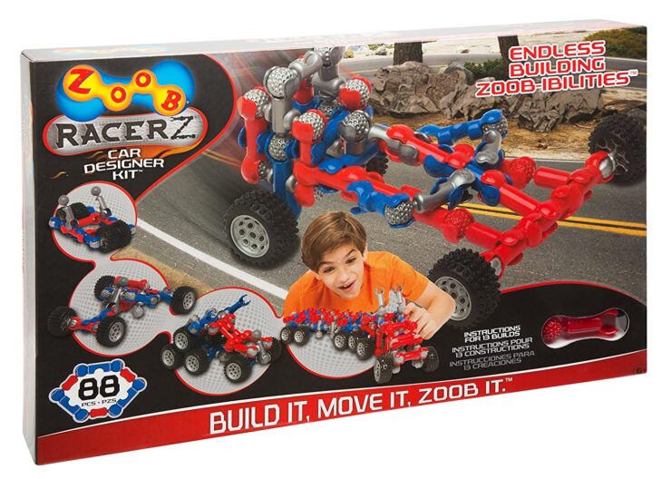 image of a ZOOB car designer kit in a box