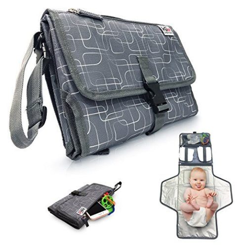 portable diaper changing pad with storage bag