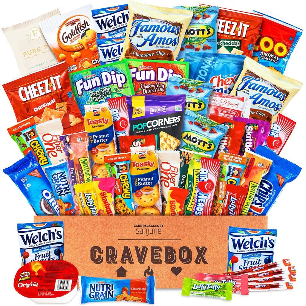 CraveBox Deluxe Care Package Snack Box Gift Basket