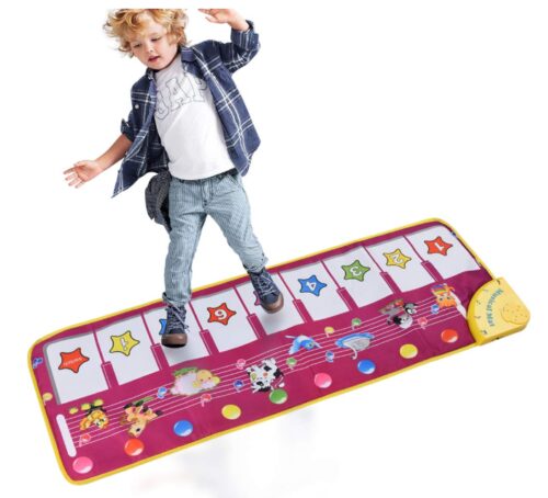 this is an image of a piano musical mat for kids. 