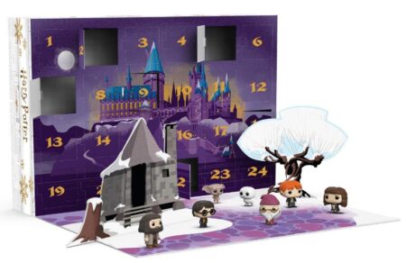 this is an image of kid's harry potter advent calendar in violet color